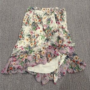 Hale Bob Asymmetrical Floral Skirt - Multicolor